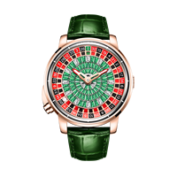Montre mécanique automatique de luxe pour homme Roulette Gaming Plate, cadran incrusté de diamants rouges, étanche, numérique, à squelette