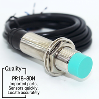 Sensor de Proximidad Inductivo PR18-8DN, Interruptor de Detección de Metal de 15 mm, Salida NPN NO, DC6-36V, Sensor Cilíndrico