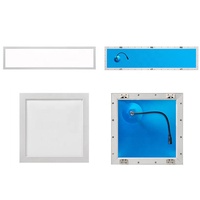 Plafonnier LED moderne étanche IP65, indice de fidélité des couleurs élevé (CRI 90), garantie 3 ans, 600x600 (2x2) carré, certifié CE et RoHS, pour salles de bain et cuisines