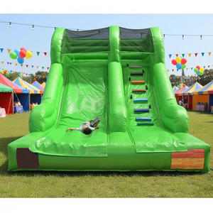 Structure gonflable combinée avec toboggan gonflable en PVC ignifuge et imperméable, avec souffleur et kits de réparation pour usage commercial - Product Image 1