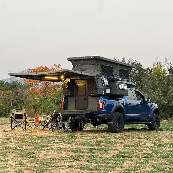 Toldo de aluminio camión de expedición Camper Pick pop up camping 4x4 pickup cama Shell para Toyota Tacoma tundra Ford F150 GMC nissan