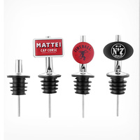 Logo personnalisé en acier inoxydable whisky liqueur huile vin bouteille verseur bouchon bec verseur bouche distributeur