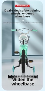 80-155cm Kindersichere Fahrräder aus Hochstahl mit Doppelbremse, Vorderkorb und Blinkende Stützrädern, 12-20 Zoll Kinderfahrrad - Product Image 5