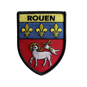 Patch brodé avec crochet et boucle Mont St Michel Deauville France Patch de broderie française - Product Image 5