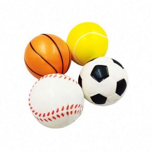 Pelota Antiestrés de Espuma de PU de 63 mm con Diseño de Fútbol, Emoticonos y Logotipo Impreso - Product Image 2