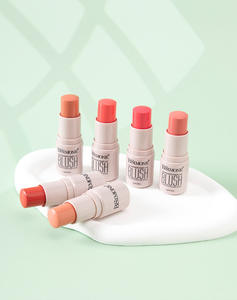 Rubor en Crema de un Solo <span class=keywords><strong>Color</strong></span>, Sin Grumos, Estilo Europeo y Americano, <span class=keywords><strong>Color</strong></span> de Maquillaje con Efecto Beso de Sol, Barra de Rubor, Lápiz Labial, Crema Multiusos - Product Image 1