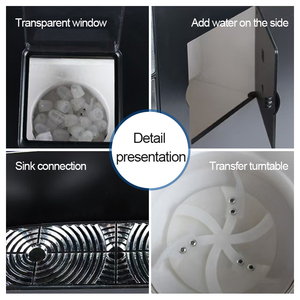 Fontaine à eau froide de table populaire 2024 avec refroidissement par compresseur, machine à glaçons et broyeur de glace 3 en 1 avec 3 robinets - Product Image 4