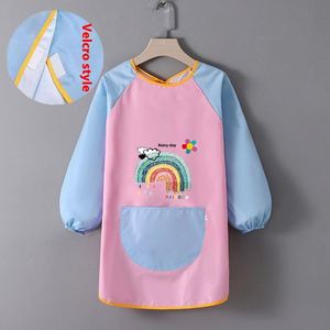 Cuhk - Delantal Impermeable para Niños, de Poliéster con Cierre de Gancho y Bucle, para Guardería, para Comer, con Mangas - Product Image 1