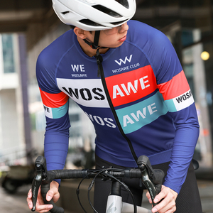 WOSAWE男式骑行运动衫升华印花快干反光<span class=keywords><strong>MTB</strong></span> & 公路自行车衬衫，带全拉链和3个后口袋 - Product Image 4