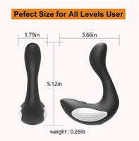 Intelligenter Walflossen-Prostatamassager mit Kabelloser Fernbedienung Ergonomischer Silikon-Analvibrator P-Punkt-Stimulator Sexspielzeug für Männer