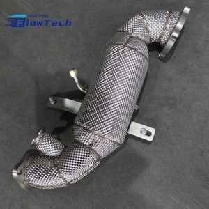 ท่อลงสแตนเลส FlowTech T304 แบบไหลสูง พร้อมแผ่นกันความร้อน สำหรับ Alfa Romeo Giulia 2.0T พร้อม OPF – 200 เซลล์ - Product Image 5
