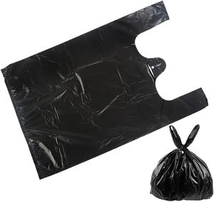 ถุงขยะสีดำแบบใช้แล้วทิ้ง HuamaohengchunDurable - ถุงแบบมีหูหิ้ว 10/300 ชิ้น สำหรับห้องครัว ห้องนอน ห้องน้ำ และจัดเก็บของใช้ในบ้าน - Product Image 2