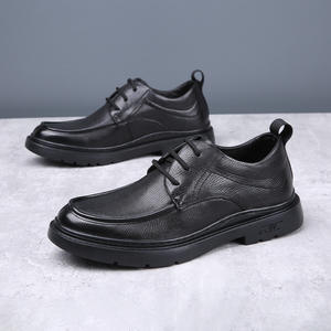 Zapatos de Vestir de Cuero Genuino para Hombre Joven, Ligeros, Suaves, Cómodos, con Cierre de Cordones, Transpirables, con Suela de Goma - Product Image 1