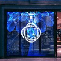 Écran LED transparent flexible Muenled en verre couleur pleine P10 pour publicité extérieure HD, taux de rafraîchissement élevé (>1800Hz) 10000