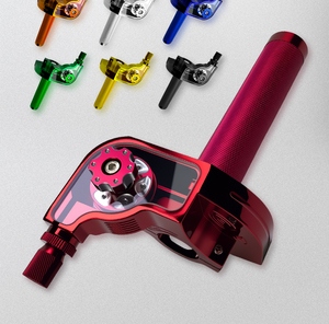 CNC Aluminum Quick-Turn <b>Throttle</b> Assembly for Dirt Bike Motocross Universal 7/8" 22mm Fast-Twist Grip with Visible Clear Cover - Product Image 6
