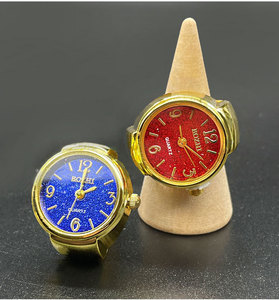 Nouveau meilleur vente hommes et femmes étincelant alliage doigt montre bracelet rond anneau montres <span class=keywords><strong>pour</strong></span> hommes - Product Image 4