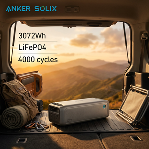 Batterie Anker Solix BP3000 3072Wh LiFePO4 rechargeable par énergie solaire, stockage d'énergie domestique, certifiée UK EU, charge rapide - Product Image 1