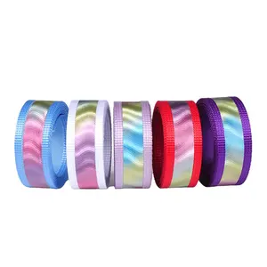 24 color shoe material backpack outdoor bag bag tire pattern wave dazzling color reflective webbing nylon ribbon