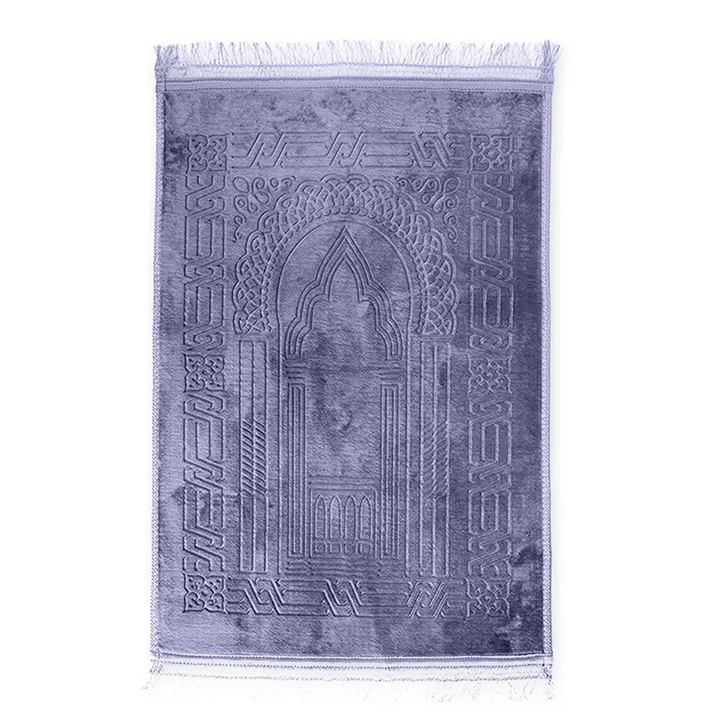 Manufacturers Foldable Embossed Janamaz Islamic Prayer Mat Carpet Padded Muslim Prayer Rug
