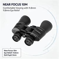 Jumelles Tristar 10x50 Bak4 multi-couches, champ de vision de 5,7°, portée de 1000 m, vision grand angle de 99°, relief oculaire de 5,7 mm, pupille de sortie de 11,8 mm, mise au point de 5 mm