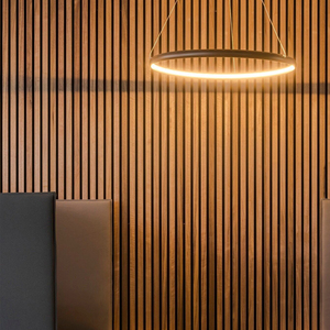 Panel acústico de listones de madera para mascotas MDF absorbente de sonido paneles de pared acústicos insonorización DIY 100% paneles de madera de material de poliéster - Product Image 4