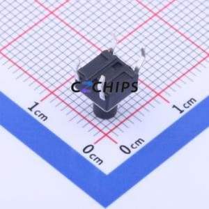 GT-TC096C-H080-L1 Tactile Switch Through hole-4P,6x6mm Switch Single Pole Single Throw Round Button 1N Through Hole - Product Image 2