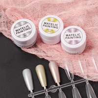 Gel de Peinture Métallique Haute Densité Or, Argent, Or Rose, Luxe Français, Non Toxique, Écologique, Personnalisable, Marque Privée, Gel UV LED 3D