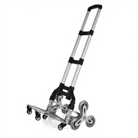 Chariot à main pliable en aluminium Uni-Silent, silencieux, pour monter les escaliers, chariot de courses FHT75-6S