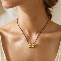 Collier chaîne corde tendance en acier inoxydable plaqué or 18 carats, haute qualité, anti-ternissement, prêt à expédier en gros