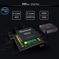 Boîtier TV intelligent X96 Mini Android 9.0 1 Go de RAM 8 Go de ROM Allwinner H313 Quad Core 4K 3D 30tps WiFi 2.4GHz H.265 VP9 30tps 2.4GHz 4K