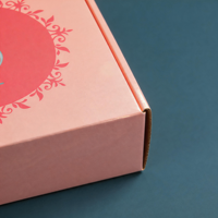 Caja de Envío de Lujo Personalizada, Impresa por Ambos Lados, Color Verde Azulado y Morado, Materiales Reciclados Corrugados, Forro de Esponja, Diseño Creativo
