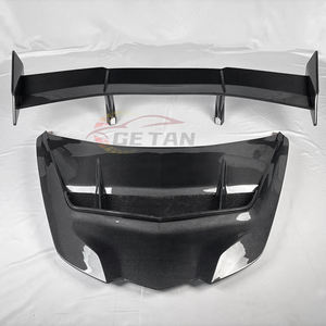 Для 20-Up Corvette C8 Z06 ZR1 стиль сухой карбоновый задний спойлер высокого крыла кронштейн и карбоновый передний капот двигателя обвес - Product Image 6