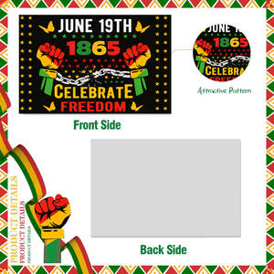 6月19日の装飾用ヤードサイン、H型杭付き、アフリカ系アメリカ人、黒人歴史月間、自由の日、屋外用ギフト - Product Image 3