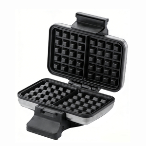 Gaufrier électrique antiadhésif 2 tranches pour gaufres belges 1000W avec protection contre la surchauffe et voyant lumineux - Product Image 1