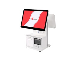 Terminal POS de Pantalla Dual de 11.6/15/17 Pulgadas con Windows 10/11 y Android 13, Pantalla Táctil de 10/15.6 Pulgadas, CPU I5/i7 11/C13, Escáner POS, NFC, Tableta de Escritorio POS