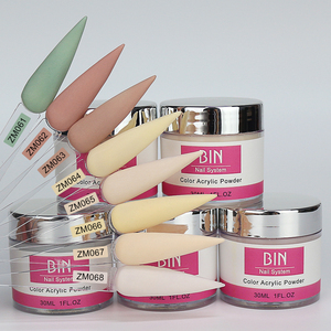 مسحوق أظافر BIN ZM077 EMA بسطح بطيء التجفيف 30 أونصة 1 أونصة مسحوق أظافر أكريليك - Product Image 6