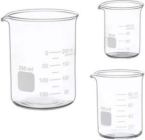 Labor glas 50ml 250ml 500ml 1000ml Hitze beständige abgestufte Quarz-Messbecher Glas Low Form Becher zum Verkauf - Product Image 3