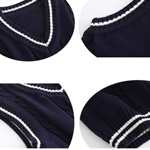 Gilet de style universitaire personnalisé pour hommes et femmes, gilet 100% pur coton, pull tricoté, vêtements de sport unisexes de couleur unie - Product Image 6