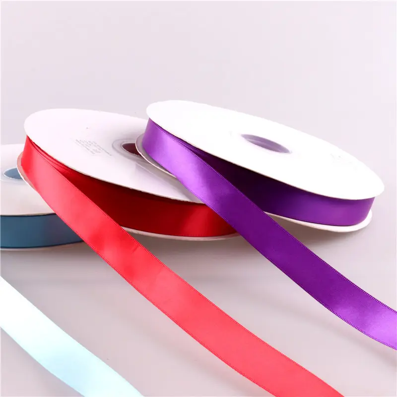 China factory cheap wholesale custom hot sale 3/4" satin ribbon tape ribbon custom printed ribbon for christmas