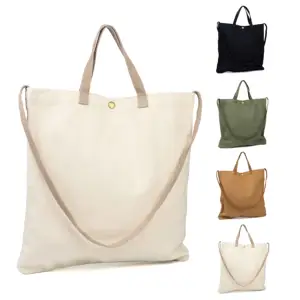 Bolsas de compras de algodón reutilizables lisas con bolsillo y cremallera de impresión personalizada bolsa de lona ecológica en blanco con logotipo