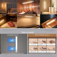 Lumière LED sous-armoire à détecteur de mouvement, moderne, rechargeable, ultra-lumineuse, 3 couleurs, 5 niveaux de luminosité réglable, éclairage magnétique pour placard, cuisine