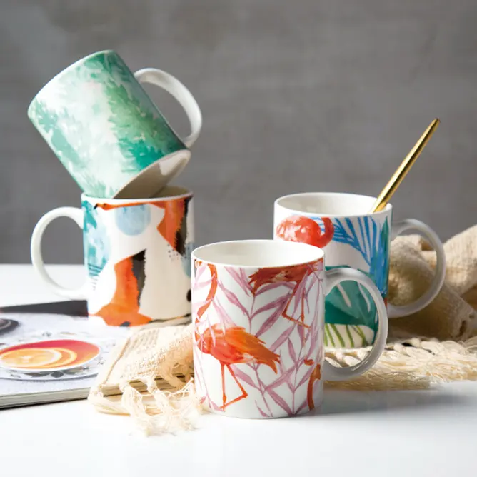 Ceramic Coffee Mug with Decal tea cupAs Housewarming Gifts