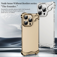 Véritable anneau en alliage d'aluminium nu quatre coins protecteur pour iPhone 17 Pro Max 17Air Simple mince bordure en métal étuis de téléphone portable