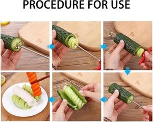 Stainless Steel Multifunctional Twist <b>Shredder</b> 4-in-1 Fruits & <b>Vegetables</b> Tool with Squeezers, Reamers Spiral Twist Knife. Sharp - Product Image 5