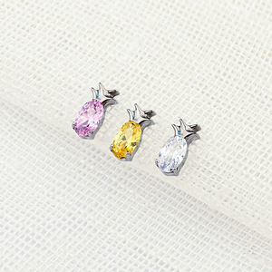 Pendiente de Cartílago de Titanio G23 Vintage para Compromiso o Boda, Piercing Helix de 16g con Parte Trasera Plana y Zirconia, Joyería con Tornillo Frontal Superior - Product Image 2