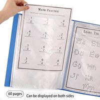 Classeur de présentation A4 transparent personnalisé pour entreprise, marque de bureau, 60 pages, avec pochettes transparentes