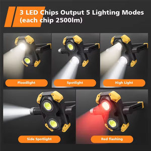 2 luces de trabajo LED magnéticas recargables, se pueden recargar y plegar en 5 modos de iluminación - Product Image 2