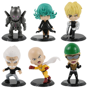 Set di 6 Action Figure da 10 cm Versione Q dell'Anime One Punch <span class=keywords><strong>Man</strong></span> Saitama Genos Tatsumaki in PVC Giocattoli Regali per Bambini - Product Image 1