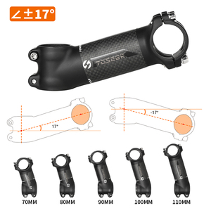 <span class=keywords><strong>TOSEEK</strong></span> - Taladro de Bicicleta de Carretera de Aluminio Negro Mate, Taladro Corto de 31.8mm, Compatible con Bicicletas de Montaña, Alta Resistencia, Peso Ligero, 40mm de Altura - Product Image 5