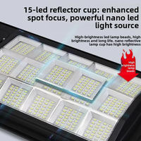 Lámpara Solar LED de 100W/200W/300W, Iluminación Solar para Exteriores, IP65, Impermeable, a Prueba de Polvo y con Protección Contra Rayos